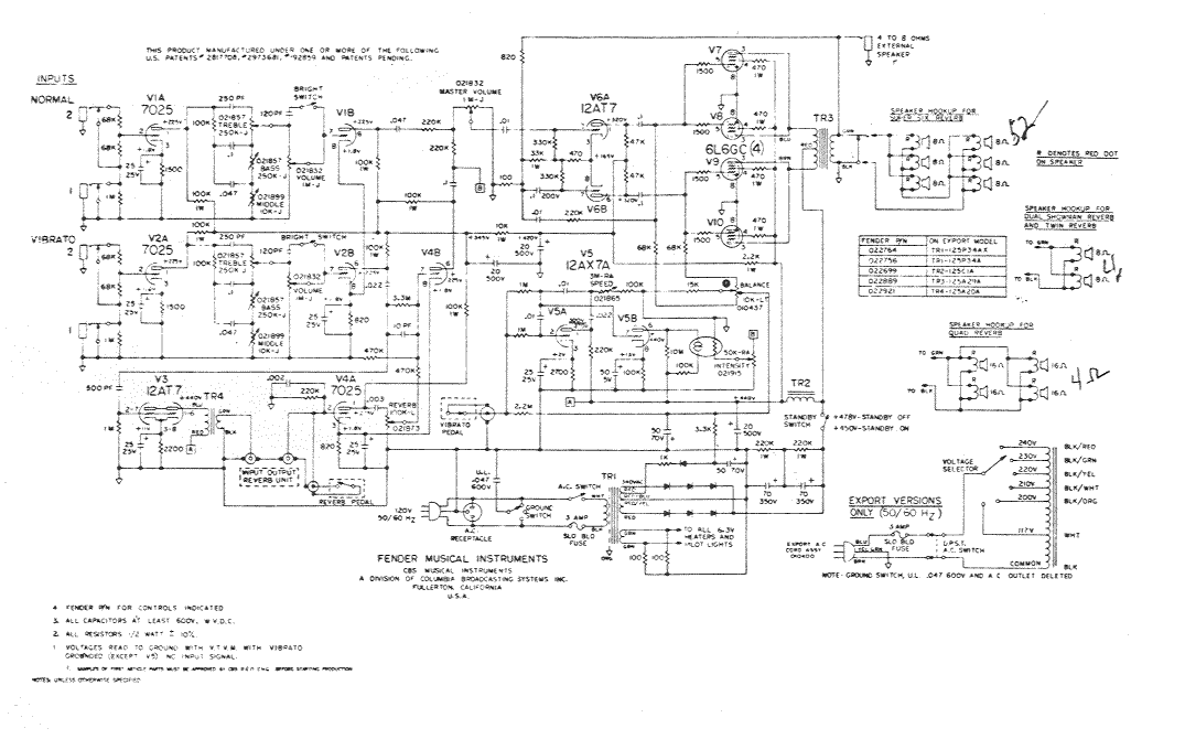 Fender Rhodes Amp Schematic