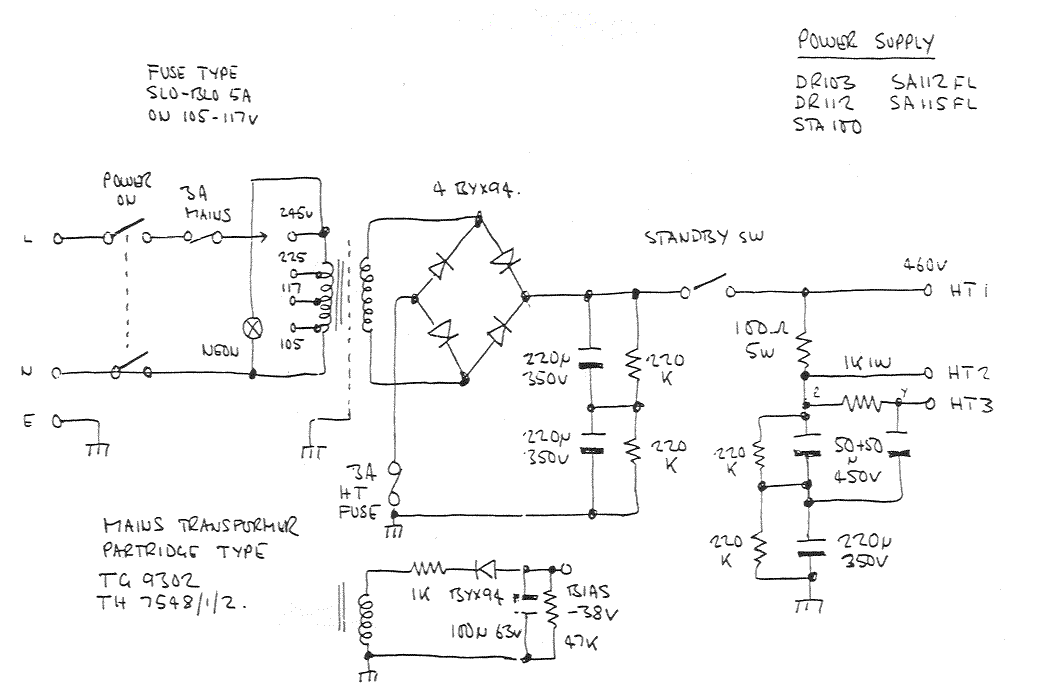 HiWatt Power Supply Schematic