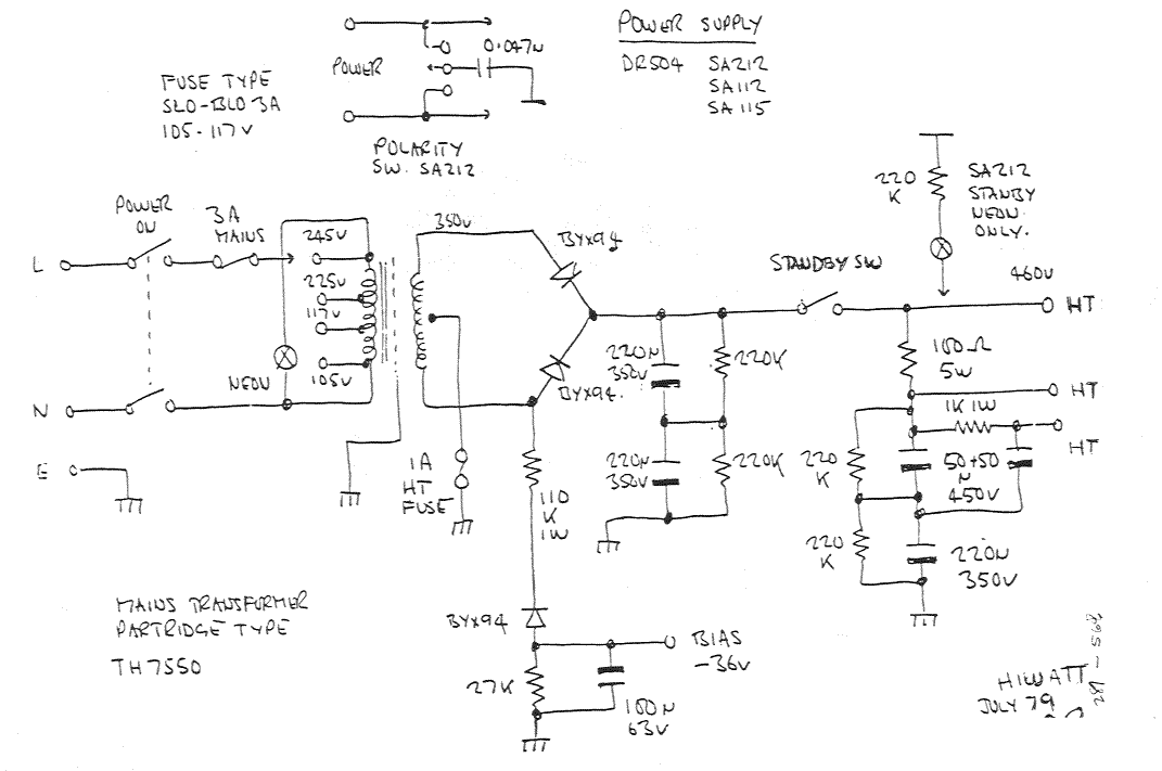 HiWatt Power Supply Schematic