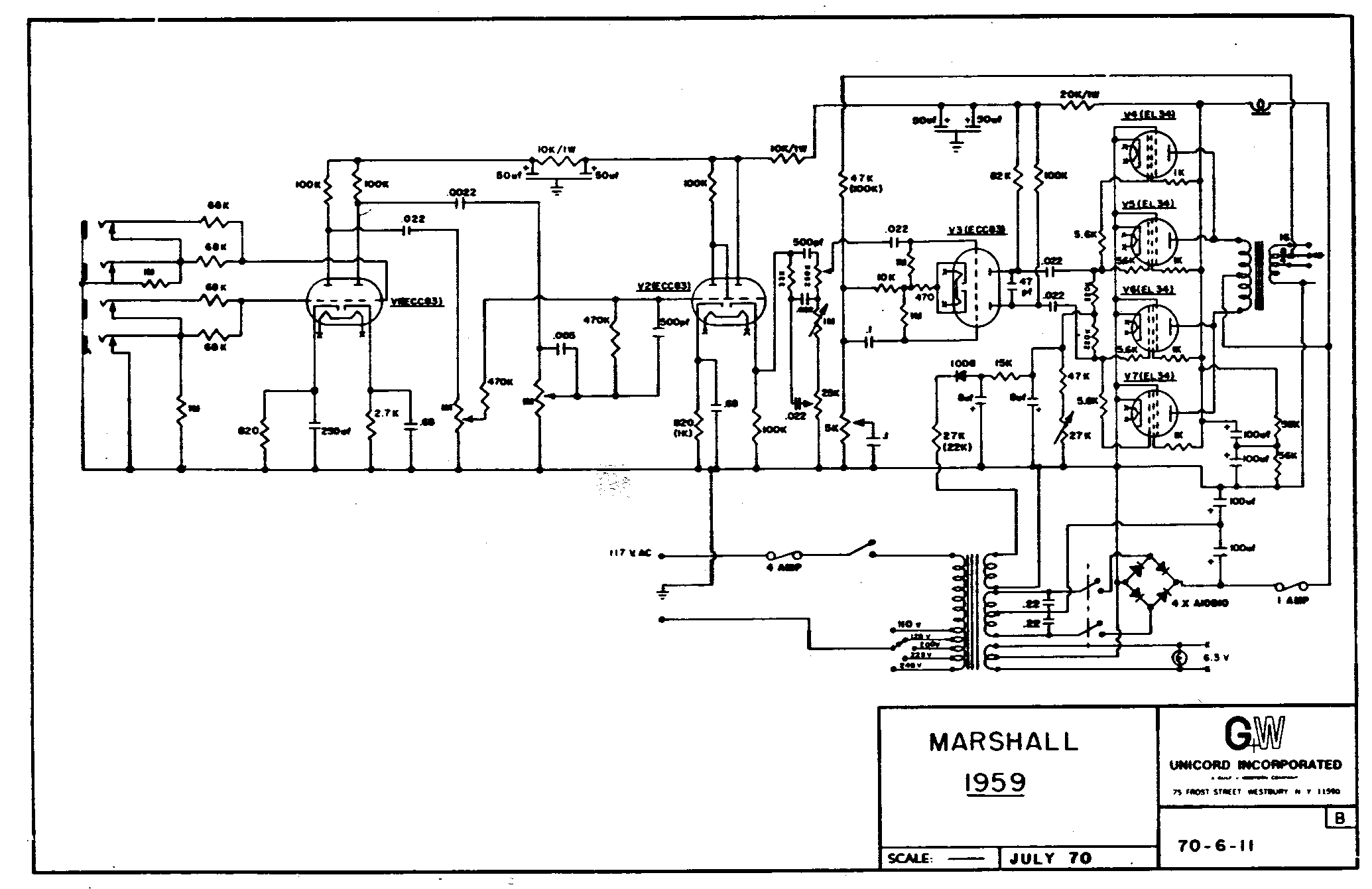 Marshall 1959 Schematic
