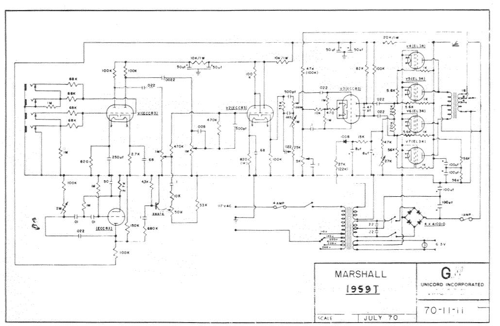 Marshall 1959T Schematic