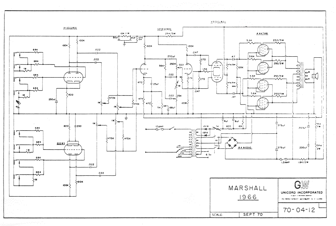 Marshall 1966 Schematic