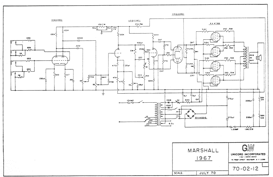 Marshall 1967 Schematic