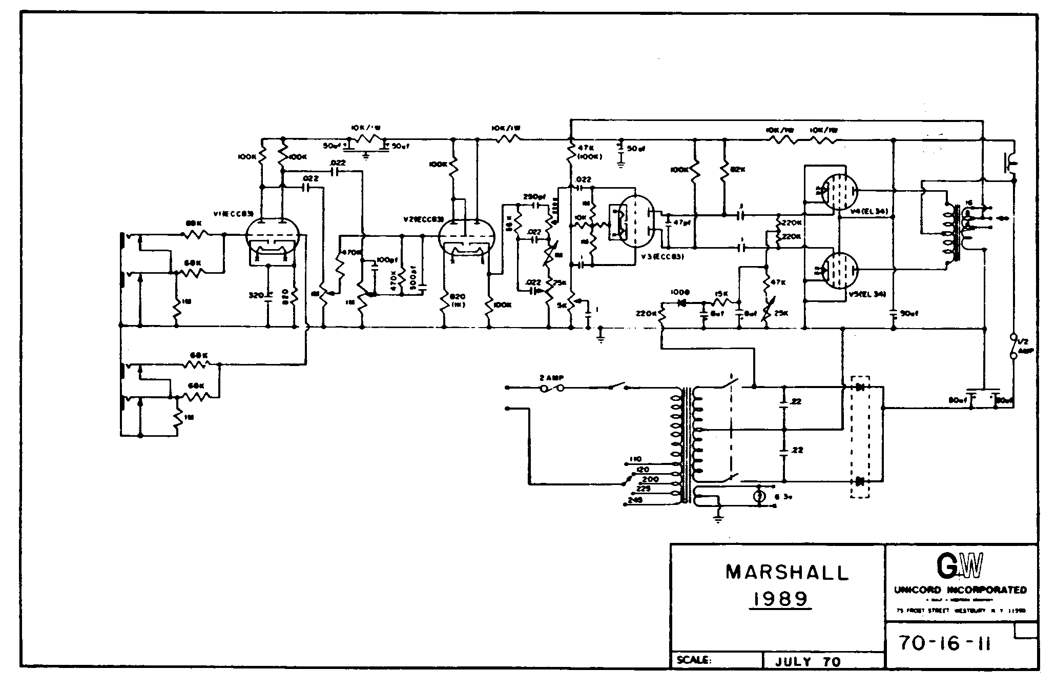 Marshall 1989 Schematic