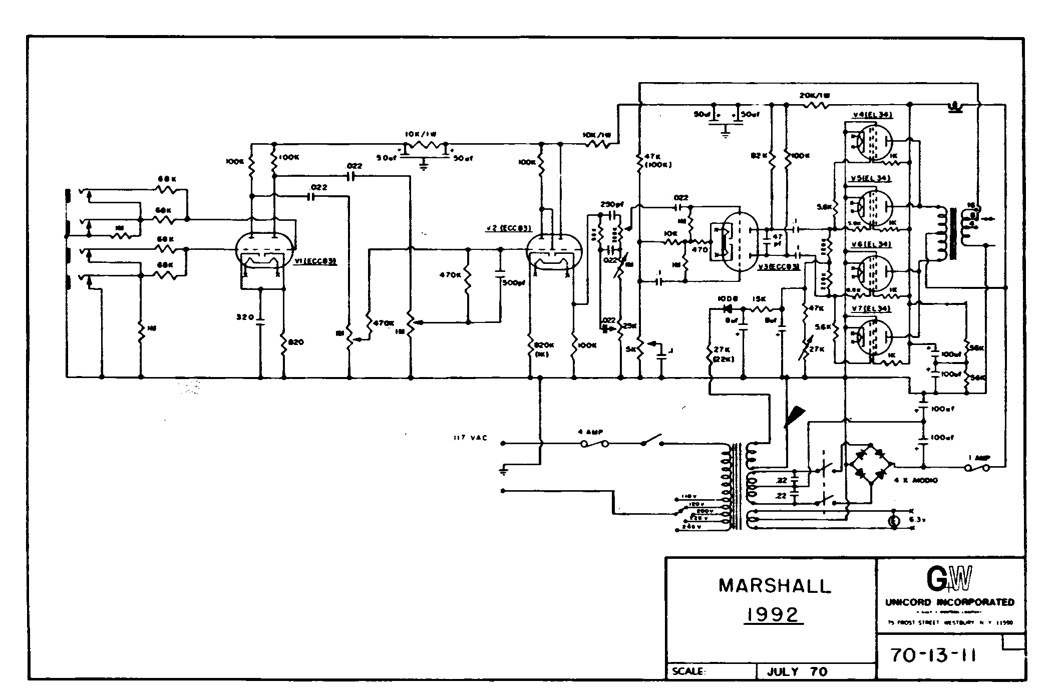 Marshall 1992 Schematic